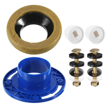 Unique Bargains Toilet Bowl Wax Seal Kit, 1 Pack Toilet Bowl Wax Ring, Toilet Flanges, and Wax Rings Fit 3-inch Waste Line