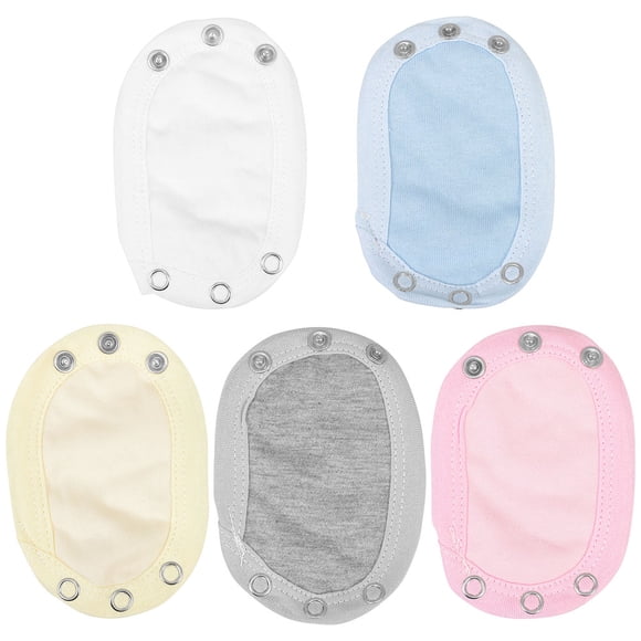 Masteelf 5 Pcs Rallonge de Cache-Couche pour Bébé avec Boutons-Pression pour Vêtements de Bébé en Coton Combinaisons Barboteuses pour Nourrisson