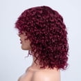 thumbnail image 4 of Heliisoer Women's Wine Red Short Curly Hair With Bangs And Small Curly Hair, 4 of 5