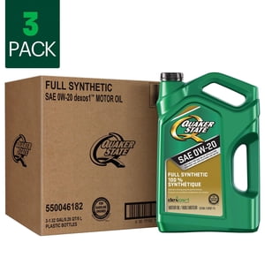 Quaker State Full Synthetic SAE 0W-20 Motor Oil, 5 Litre (3 pack)