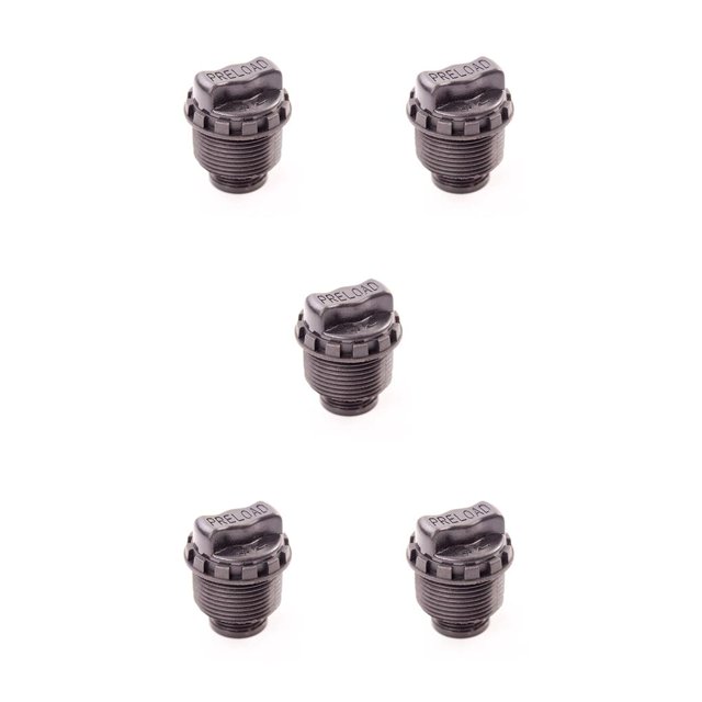 QualitChoice Vis de Base de Bouchon de Réparation de Fourche avant de Vélo, Vis de Précharge XCR/XCM, Bouton Réglable, Entretien, Remplacement, Ajusteur de Bouton 25,4 mm 5 Ensembles