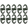 thumbnail image 2 of 10pcs S Shaped 8 Shaped Snap Keychain Hook Clip Outdoor Molle Backpack Quick Release BuckleMilitary Green, 2 of 14