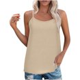 thumbnail image 1 of Yuyuzo Camisoles Débardeurs pour Femmes Sans Manches Hauts de Sortie Encolure Carrée Camis Décontractés Amples T-Shirts Tees, 1 of 7