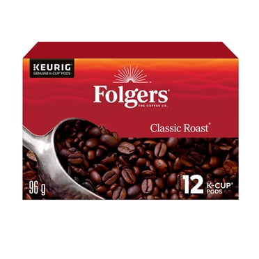 Folgers Torréfaction Traditionnelle Moyenne Dosettes de Café K-Cup, 12 Dosettes