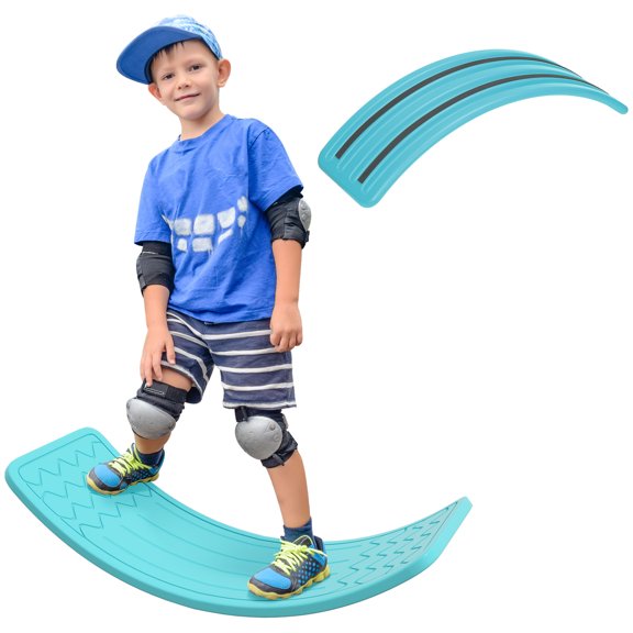 Qaba 32.3" Balance Board Wobble Board Kids Curvy Rocker Board for 3-6 Years