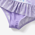 thumbnail image 4 of Disney Disney Frozen Elsa 1pc Toddler Girl Character Full Body Gradient Smudge Pattern Glossy Material Ruffle UPF 50+ Swimsuit, 4 of 7