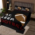 thumbnail image 2 of Erosebridal Rugby Print Coverlet Set King,Ball Gamer Bedding Set,Football Bedroom Decor,Ultra Soft,3 Pieces, 2 of 5