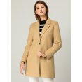 thumbnail image 3 of INSPIRE CHIC Manteau Long Classique pour Femme à Revers Cranté, Manches Longues, 3 of 7