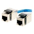 thumbnail image 1 of C2G Cat5e Toolless Keystone Jack - Fully Shielded - Modular insert - CAT 5e - RJ-45 - silver, 1 of 1