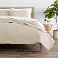 thumbnail image 1 of Bare Home Ensemble de Courtepointe - 2 Pcs - Couvre-Lit Matelassé à Losanges - Lit Simple/simple TG, Sable, 1 of 4