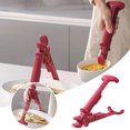thumbnail image 2 of Binwennn Kitchen 2 In 1 Scald Clip Use Hot Dish Non Plate Bowl Clip Silicone Bowl Clamp Functional Oven Tray Clamp Pot Clamp Kitchen Tools Cooking Utensils Set with Holder Stainless Steel Cooker 6, 2 of 8