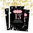 thumbnail image 2 of Darling Souvenir Black Birthday Invitation Card Printable Fill or Write In Blank Invites Party Supplies Pack Of 28 5 x 7 Inches, 2 of 5