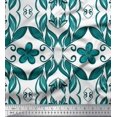 thumbnail image 1 of Soimoi Rayon Fabric Filigree Damask & Artistic Leaves Print Fabric by Yard 56 Inch Wide, 1 of 1