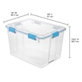thumbnail image 2 of Sterilite 76 Liter Gasket Box, Weather-Resistant Large Clear Storage Bin with Latch Lid, Blue, 2 of 8