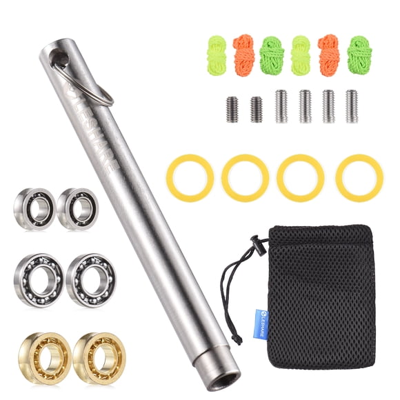 Paquet de Roulements de Remplacement Yoyo 4 Pcs 10 Billes Roulements Yoyo Non Réactifs 2 Pcs 8 Billes Roulements Yoyo Réactifs avec Axes Cordons Yoyo et Outil de Retrait de Roulements Pièces de Rechange Yoyo avec Sac en Maille