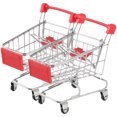 thumbnail image 1 of Miangastore 2 Pcs Mini Chariot de Magasinage Jouets Chariot de Simulation Drôle Paniers de Rangement pour Bricoles, 1 of 8