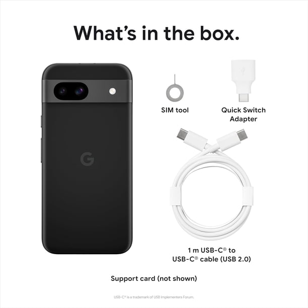 Google Pixle 8a SIMフリー Obsidian Google Pixel 8a | 128GB -6.1'' OLED Display - Obsidian - Unlocked