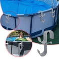 thumbnail image 1 of AquaJoyer Pool Leaf Net Holder Above Ground Pool Pole Hanger Above Ground Pool Accessories Adjustable Telescopic Pool Pole Hooks Pool Brush Hanger Tool Holder Pool 2pc, 1 of 5