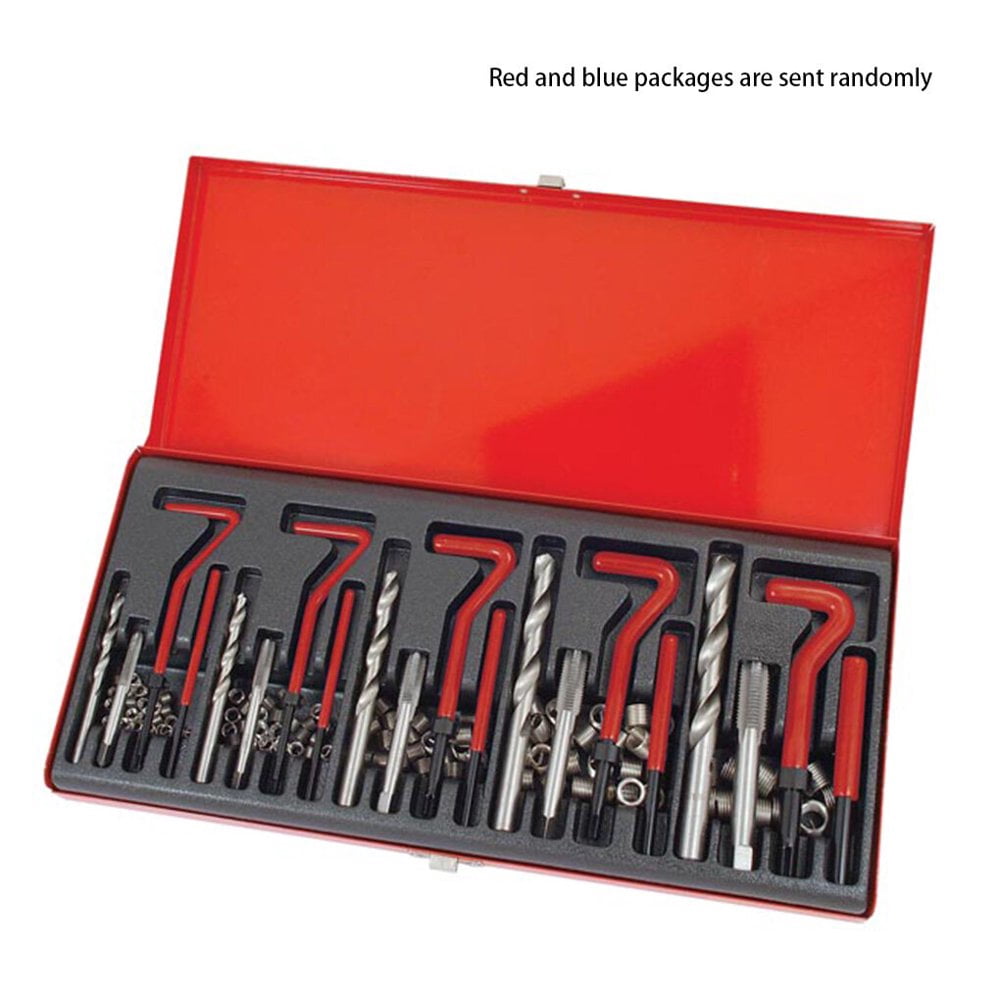 131pcs Thread Repair Kit Drill Helicoil Repair Tools with Metal Storage Case Engine Repair Tool Set