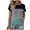 Bleu Ciel, variante sur AherBiu T-Shirts pour Femmes à Col Rond à Manches Courtes Hauts Coupe Ample Confortables en Coton Extensible T-Shirts Décontractés à Blocs de Couleur