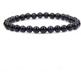 thumbnail image 1 of Synthetic Blue Sandstone Gemstone 6mm Round Beads Stretch Bracelet 7" Unisex, 1 of 4