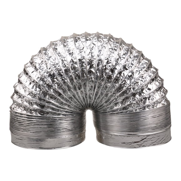 1 Pce Tuyau de Conduite en Papier D\'aluminium Épaissie 3 m Tuyau d'Admission d'Air Flexible Tuyau d'Évacuation de Ventilateur de Ventilation pour Ventilation CVC Diamètre 180 mm (Argent)