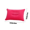 thumbnail image 3 of W-539 Hot Pink Napping Plush Rectangular Inflatable Pillow Large Size Outdoor Camping Cushion Travel Pvc Material Comfort Pillow, 3 of 7