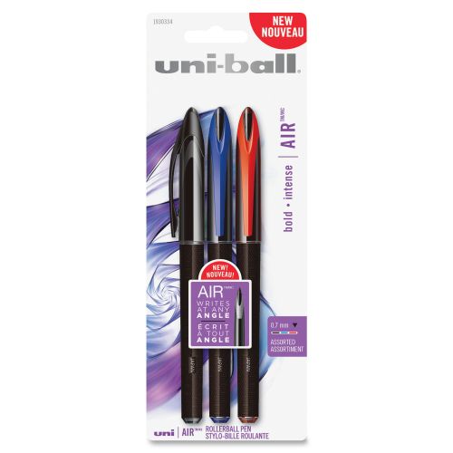 SanDisk Uni-ball Air Markers, Assorted, Black, Blue and Red, 3/set