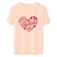thumbnail image 4 of Cadeaux de la Saint-Valentin T-shirt Décontracté à Manches Courtes et Col Rond pour Femmes avec Imprimé Arbre de Noël, 4 of 6