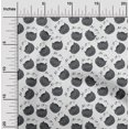 thumbnail image 1 of oneOone Cotton Poplin White Fabric Cat Face Animal Craft Projects Decor Fabric Printed By The Yard 56 Inch Wide, 1 of 4