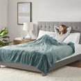 thumbnail image 2 of OLLIIX Serta Couverture Chauffante en Peluche, Bleu, Queen, 2 of 7