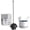 White, variant on MR. SIGA Toilet Plunger and Bowl Brush Set with Holder, Bathroom Cleaning , Black, 1 Set,for Adults