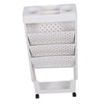 thumbnail image 1 of Rolling Bookshelf, Rolling Book Storage Organizer With Caster Wheels, 5 Tier Large Capacity Movable Storage Trolley For Kids Students Study In Classroom Bedroom Living Room, 1 of 8