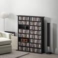 thumbnail image 2 of HOMCOM Armoire de Rangement Multimédia Étagère à DVD à 8 Niveaux avec Tablettes Ajustables Noir, 2 of 10