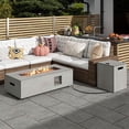thumbnail image 2 of Gymax Table de Feu Rectangulaire Extérieure 42 Pieds' 50,000 BTU au Propane avec Couvercle, 2 of 10