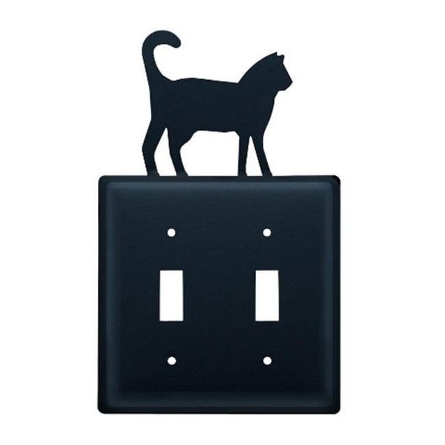 Village Wrought Iron ESS-6 Couvercle Interrupteur pour Chat Double - Noir