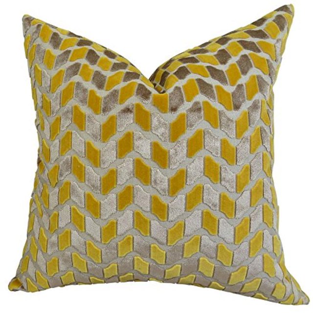 Plutus Coussin en Corde de Velours Fait Main, (Double Face 22 Pouces x 22 Pouces)