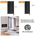 thumbnail image 4 of Costway 36'' Electric Fireplace Recessed Ultra Thin Wall Mounted Heater Multicolor Flame, 4 of 10