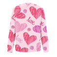 thumbnail image 4 of Meichang Sweat-Shirt Surdimensionné pour Femmes Sweat-Shirt de la Saint-Valentin Graphique Amour Manches Longues Pull Décontracté Coupe Ample Col Rond Sweat-Shirts de Vacances, 4 of 5