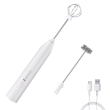 Milk Frother Handheld USB Rechargeable Foam Maker Electric Frother with 2 Whisks Blender for Coffee Lattes Cappuccino Hot Chocolate
