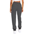 thumbnail image 2 of Innerwin Trousers Solid Color Ladies Bottoms Holiday Straight Leg Lounge Sweatpants Dark Gray L, 2 of 3