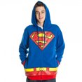 thumbnail image 1 of DC Comics Superman Adult Costume Hoodie Hooded Sweatshirt, 1 of 2