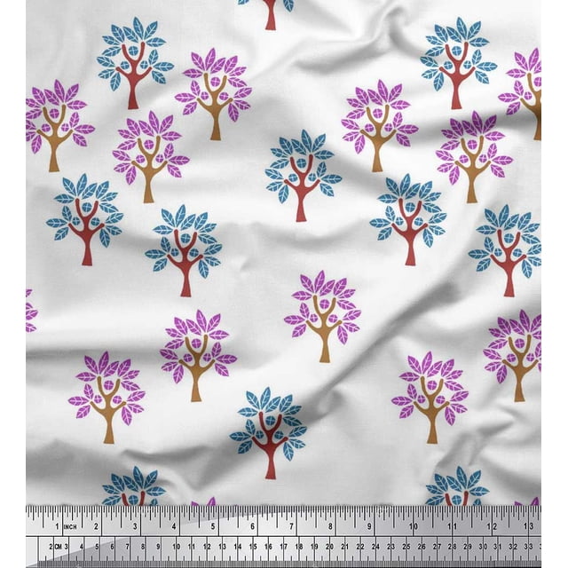 Soimoi Poly Georgette Tissu Tissu Imprimé 1 Yard 52 Inch Wide
