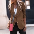thumbnail image 1 of Meichang Blazer Vestes pour Femmes pour le Travail Vestes Professionnelles Décontractées Manches Longues Col à Revers Vestes Unies à Simple Boutonnage Cardigans Ouverts à l'Avant Vestes, 1 of 8