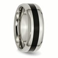 thumbnail image 4 of Titanium Black Enameled 8mm Polished Band Ring 10 Size, 4 of 6