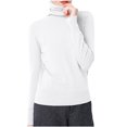 thumbnail image 2 of DPTALR Blouse Ample à Manches Longues et Col Rond pour Femmes, Couleur Unie, 2 of 5
