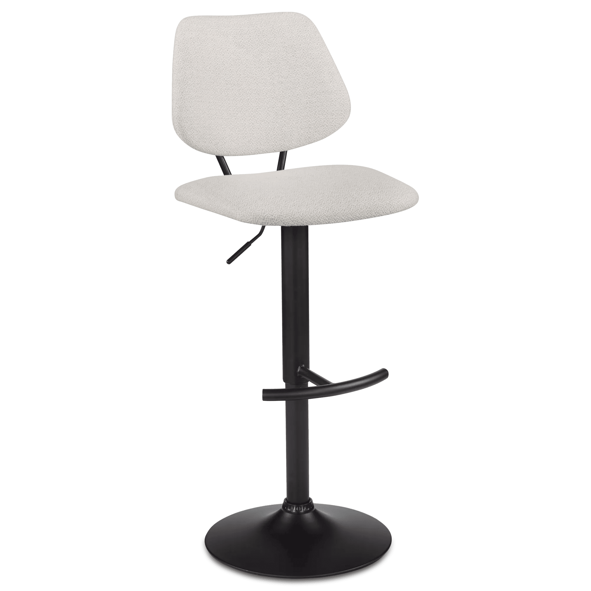 Bouclair Tabouret de Comptoir Réglable en Tissu Avoine et Métal
