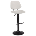 thumbnail image 1 of Bouclair Oatmeal Fabric and Metal Adjustable Counter Stool, 1 of 10