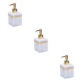 thumbnail image 3 of Ruiboury Distributeur de Savon en Résine Réutilisable pour Table Cuisine Douche Shampoing Salle de Bain Blanc 250 ml Ensemble de 3, 3 of 6