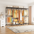 thumbnail image 3 of H41 Garment Rack Heavy Duty Clothes Rack, Clothing Racks for Hanging Clothes, Extra Large Freestanding Portable Closet Wardrobe Rack 78.5'' W × 15.8'' D × 76.4'' H, Max Load 1150 Lbs, Black, 3 of 8